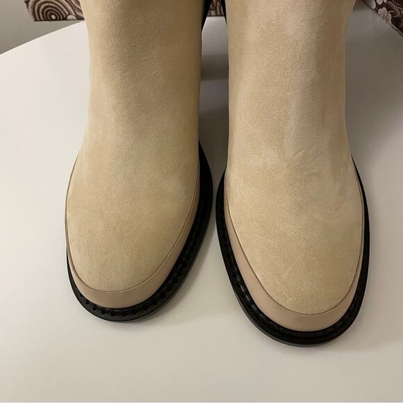 Ulla Johnson Devon Knee High Boot Color Powder US 10 EU 40 Gold Buckle Leather - Picture 9 of 16